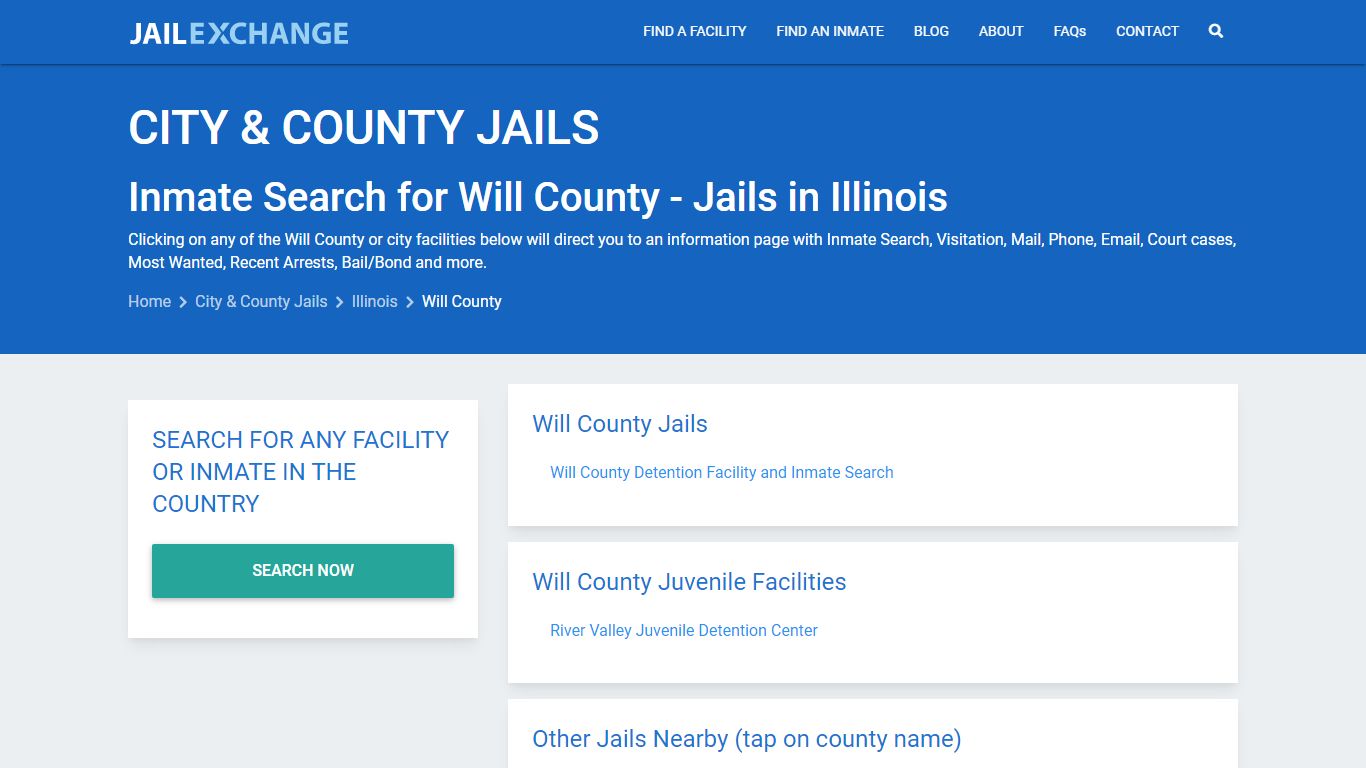 Inmate Search for Will County | Jails in Illinois - Jail Exchange