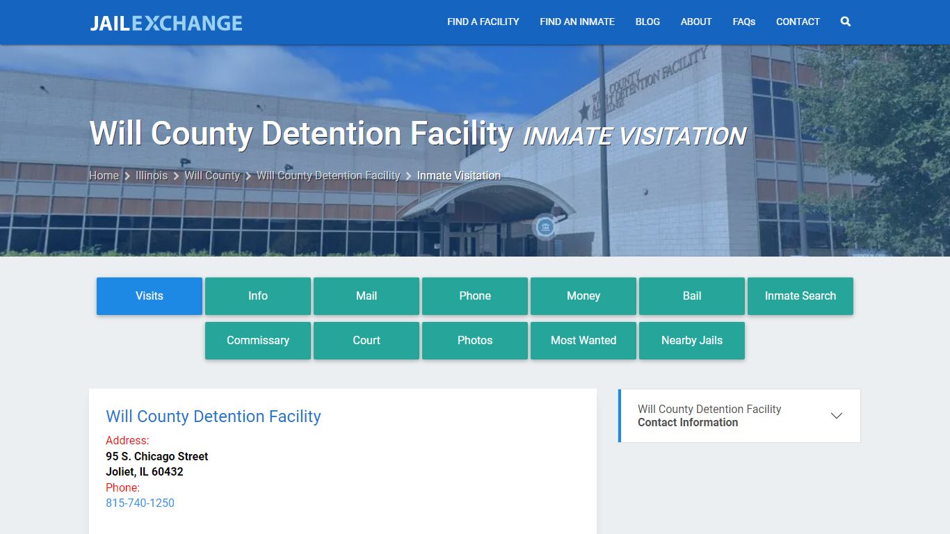 Inmate Visitation - Will County Detention Facility, IL - Jail Exchange